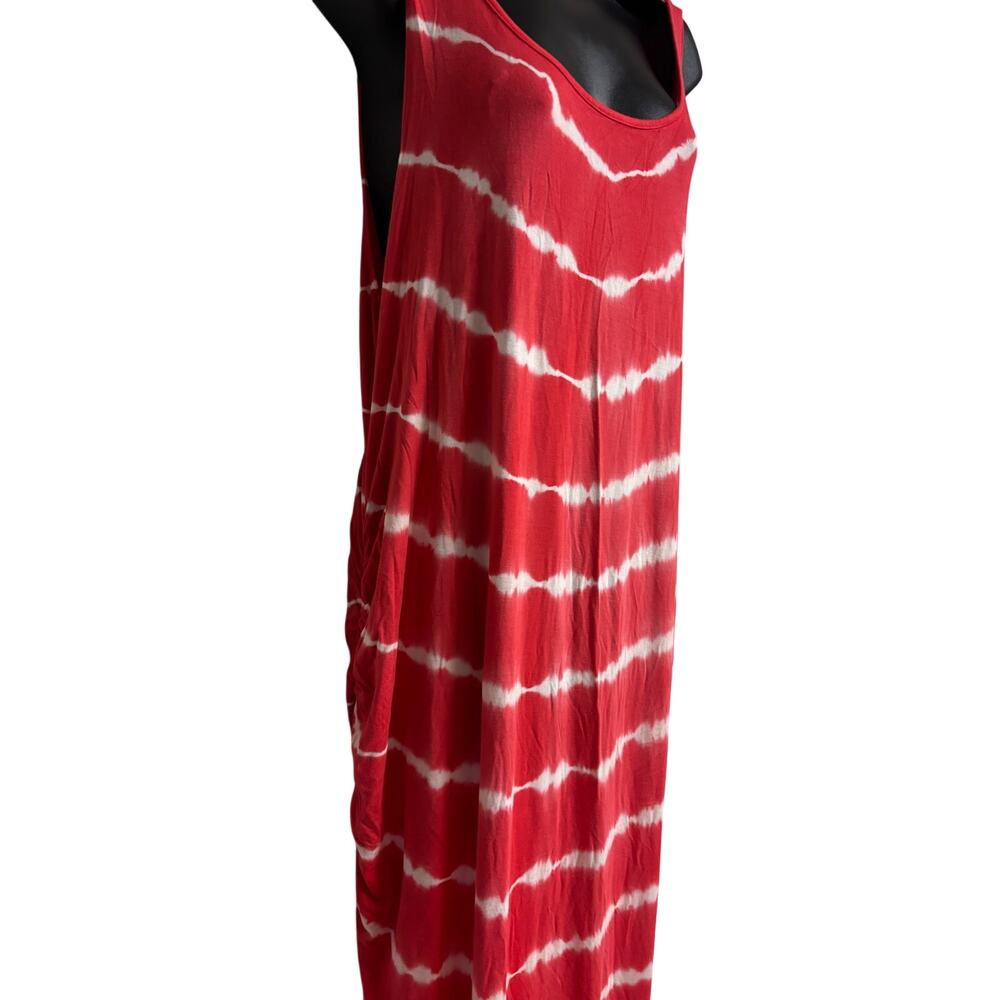 Isabel Maternity By Target XXL Red tie Dye Maxi Dress Stretch Sleeveless Women - Picture 3 of 10
